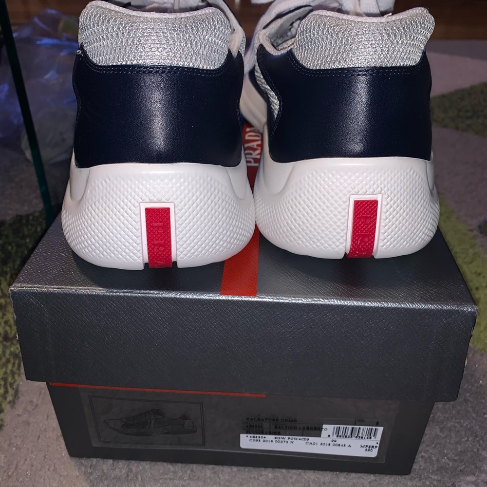 🚫SOLD ON Ⓜ️🚫Prada Leather & Tech Fabric Sneakers - Picture 5 of 7